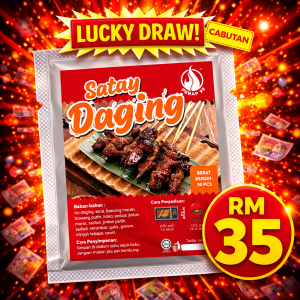 [Lucky Draw] Satay Daging : 25-28g (1pack : 30pcs)